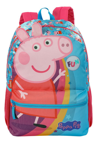 Mochila De Costas G Lancheira Estojo Peppa Core Cor Rosa