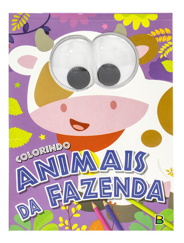 Olhinhos Malucos! Colorindo Animais Da Fazenda, De Brijbasi. Editora Brasileitura, Capa Mole Em Português