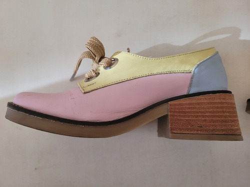 Zapatos Mujer Cuero Miye Número 37 Divinos !!!!! Tres Colores 37 (Usado)