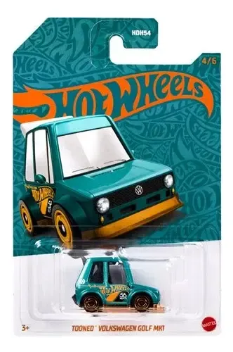 Hot Wheels Tooned Volkswagen Golf Mk1 56 Anos Pearl Chrome Azul