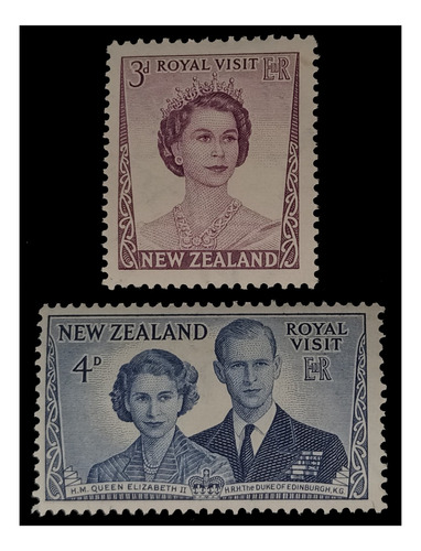 Nueva Zelanda Visita Real 1953 Nv. Mint Iv. 325/6