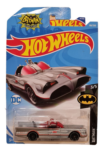 Hot Wheels N° 118 Tv Series Batmobile Flamas Gris - Tdc