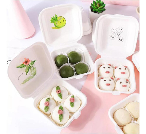 6-polegadas, Hambúrguer Garra 10pcs Branco 15x15x8cm