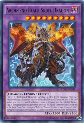 Tarjeta Yugioh! Dragón De Cráneo Negro Arc Ldk2-spj42 Common