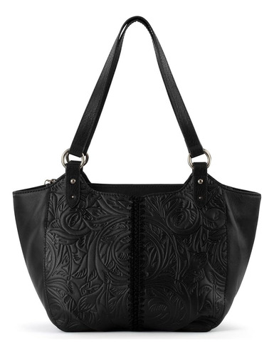 The Sak Bolinas Leather Satchel Para Mujer, Hoja Negra En Re