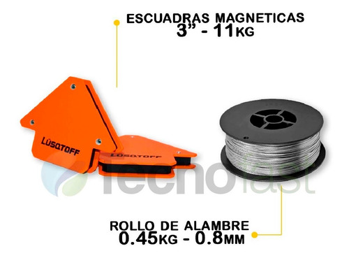 Soldadora Inverter Mig Flux Sml150 + Mascara + Escuadras