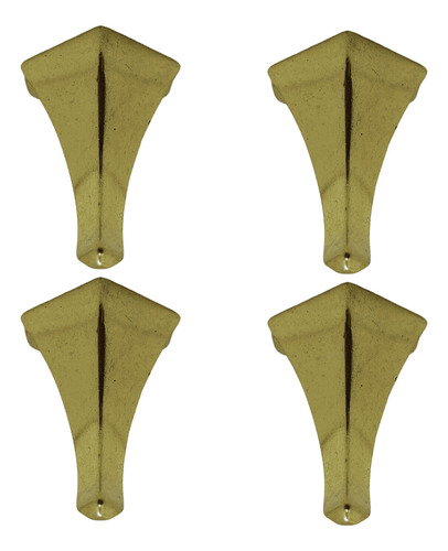 Pezinhos Curvos Lisos 4 Unidades Cor Dourado