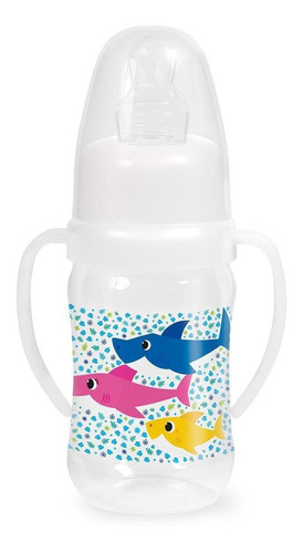  Mamadeira Baby Shark Branca Ortodôntica 300ml Babygo 1410