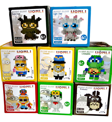 Bloques Mágicos Figuras 3d Personajes Tortugas Ninja Armable