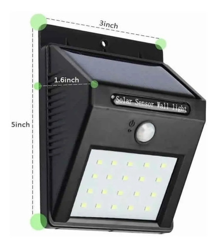 Luz Led Exteriores Recargable Energía Solar