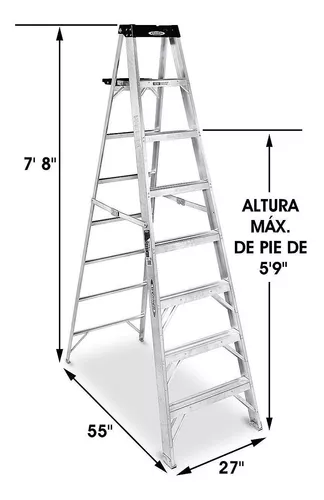 Escalera de Aluminio - 8' H-2797 - Uline