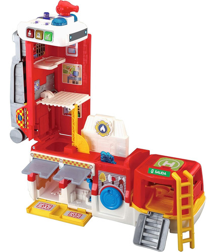 Vtech Camión De Bomberos 2 En 1 Luz Y Sonido Bomberos Rojo