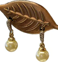 Comprar Caravanas Enchapado Oro 18 Antialergico Perla Española Luli