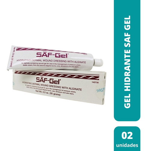 Gel Cicatrizante Alginato De Cálcio Saf-gel 85g Kit C/02
