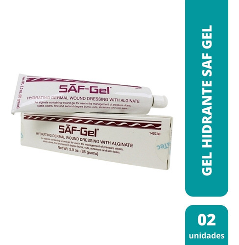 Convatec Gel cicatrizante alginato de cálcio Saf-gel 85g kit 2 unidades