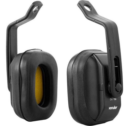 Abafador De Ruídos Para Capacete 12 Db Vonder Plus Cor Preto