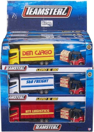 Set Logistico Camion Y Montacarga Teamsterz  Wabro 4111