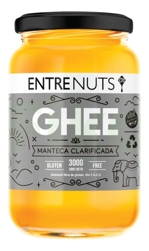 Manteca Clarificada Ghee X 300g Entrenuts Sin Tacc