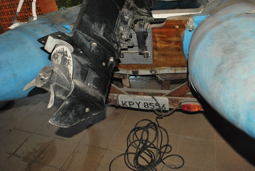 Bote Inflável Com Motor 25hp, Capota, Carreta E Assessórios