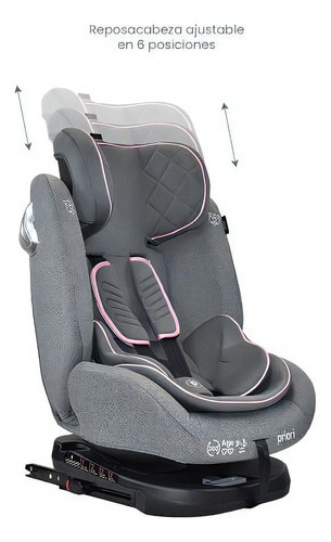 Silla Carro Bebé First 360 Isofix Priori Color Rosa