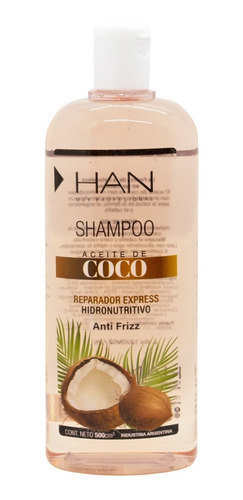 Han Coco Shampoo Reparador Anti Frizz Cabello Dañado 500ml
