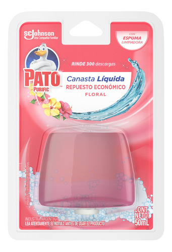 Pato Floral Canasta Líquida Inodoro Repuesto 300 Descargas