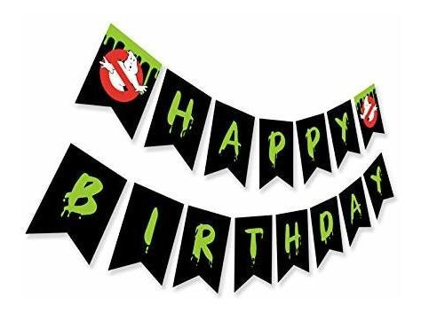 Banner De Feliz Cumpleaños Inspirado En Ghost Busters, Carte