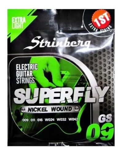 Encordoamento Guitarra Strinberg Gs-09 0.09 Cordas Nickel