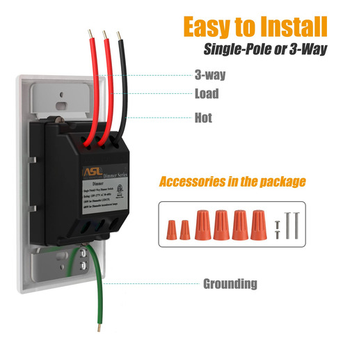 Regulador Led +, Interruptor De Luz De Atenuación Tria...