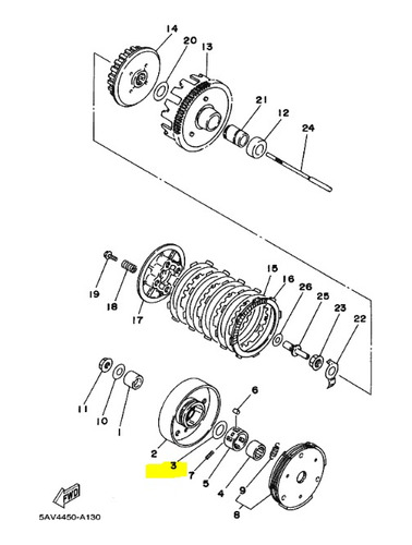 Arandela Torrington Embrague Yamaha T105 Crypton Original