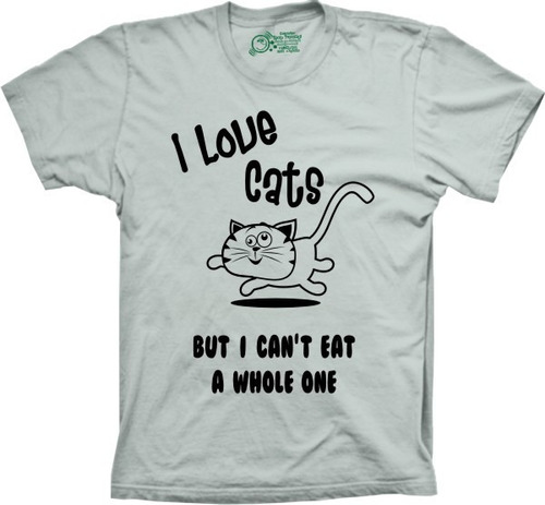 Camiseta Plus Size Engraçada - I Love Cats