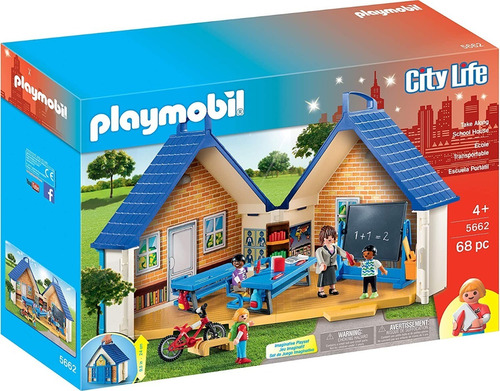 Playmobil 5662 Casa Escuela Portable Take Along School House