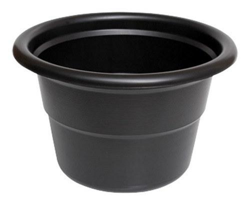 Vaso Plástico Redondo Para Plantas 2,5 Litros Cor Preto