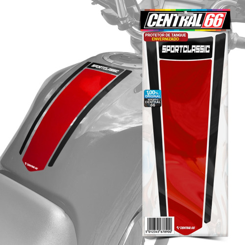 Adesivo Tankpad Faixa Envernizado Ducati Sportclassic Cor Vermelho/preto