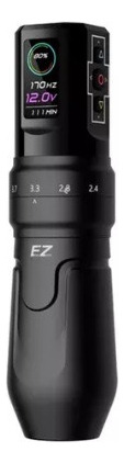 EZ P3 pro stroke ajustable máquina de tatuaje negro mate 2 baterias