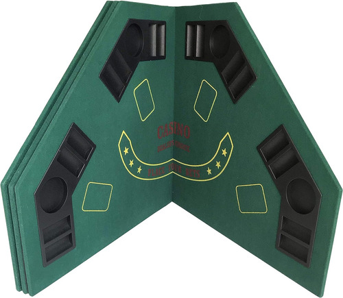 Tablero Poker Mesa Juegos Texas Holdem Black Jack Octagonal