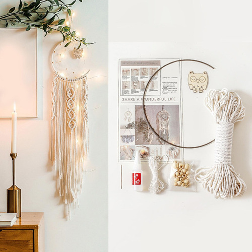 . 2x Material De Macramé For Decoración De Habitación