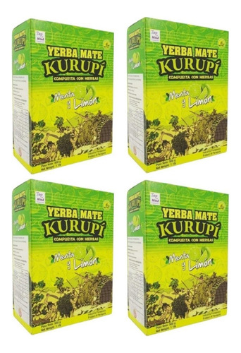 Kit 4 Unidades Erva-mate Tereré Menta E Limão Kurupi 500g