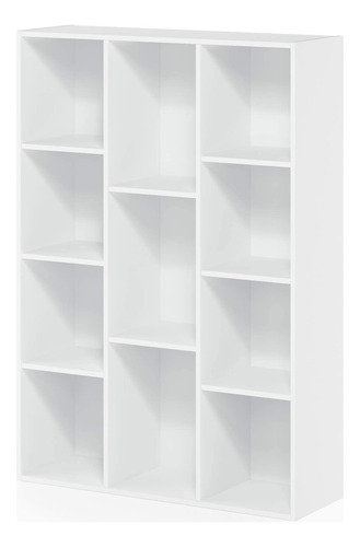 Estantería Para Libros Con 11 Cubos En Color Blanco