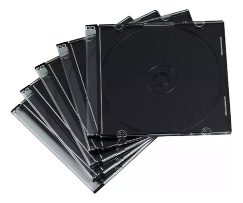 Caja Estuche Para Cd Dvd Slim X 200 Con Tapa Transparente Gs