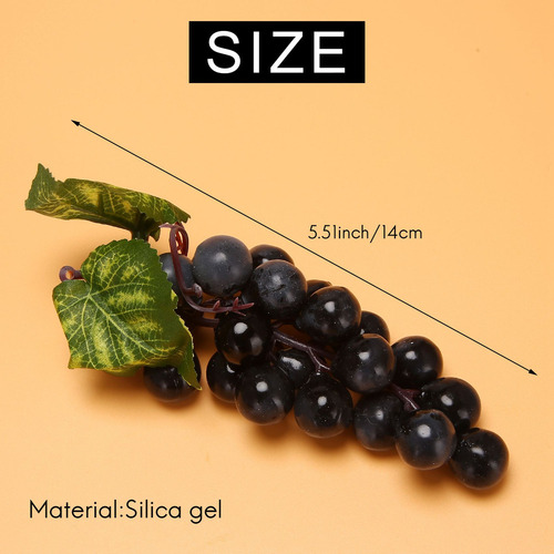 10 Cachos De Uvas Pretas Artificiales, Frutas Falsas, Home H
