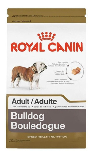 Imagen 1 de 2 de Alimento Royal Canin Breed Health Nutrition Bulldog para perro adulto de raza  mediana sabor mix en bolsa de 13.6kg