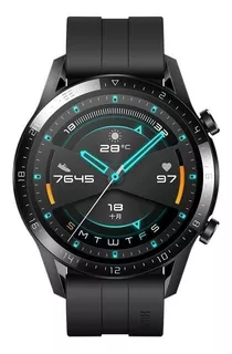 Huawei Watch GT 2 Sport 1.39" caixa 46mm de metal e plástico black stainless steel, pulseira matte black LTN-B19