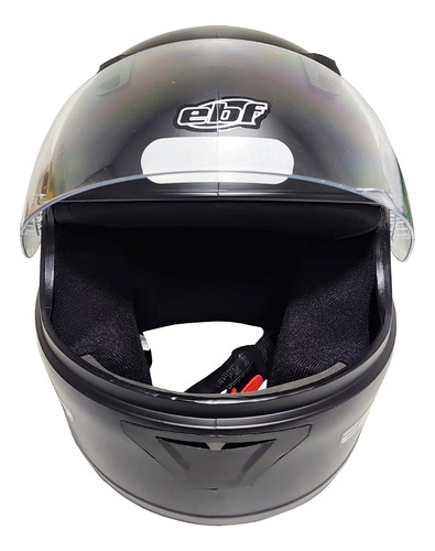 Capacete Moto Masculino Ebf 7 Solid Preto Fosco Tamanho 60