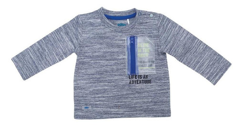 Polera Bebé Niño M/l Azul Pillin