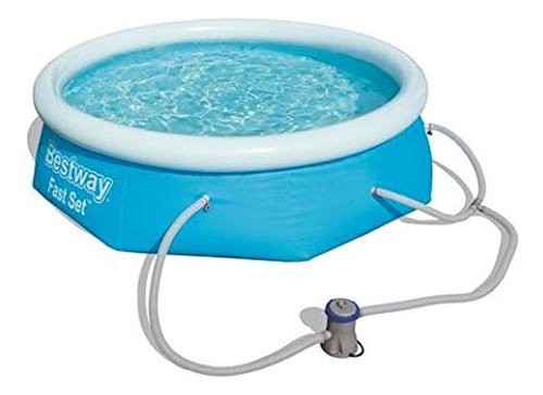 Bestway 57267e Fast Set Above Ground Pool, Blue