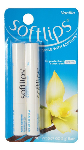 Softlips Protector De Labios/protector Solar Spf 20, Paquet.