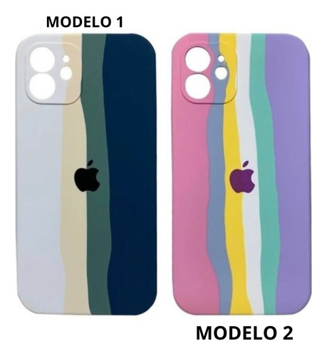 Silicone Case Arcoiris iPhone 7 8 Xr 11 12 Se2020