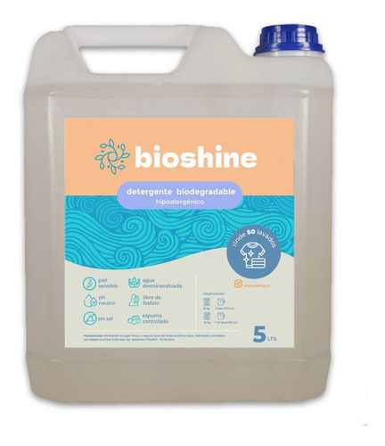 Detergente Biodegradable Hipoalergénico 5 Litros