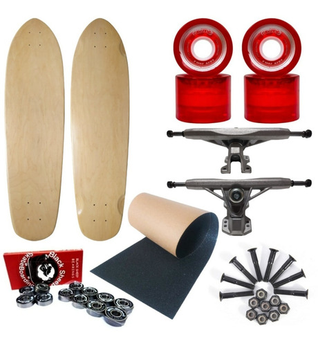 Skate Cruiser Agace Maple 9x33 Flat Personalizavel Sem Silk